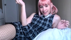 Amateur shemale tranny in solo video