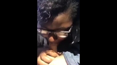 Black girl suck her white boyfriend in car