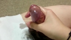 Japanese couple handjob cumshot 2