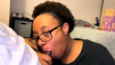 HD Ebony Nerd BJ