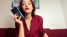 Webcam brunette furios anger masturbation 2