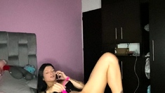 Sexy hottie Anetta Keys enjoys a solo toy masturbation