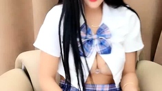 Mature asians up close toy and fingering masturbation action