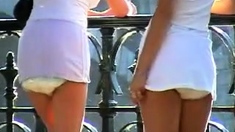 Amateur skater girl outdoor in public fucking for money