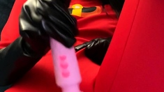 Stacked brunette goes solo toys and masturbation
