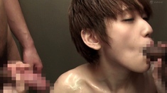 Japanese blowjob and handjob