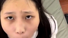Japanese teen blowjob with creamy mustache