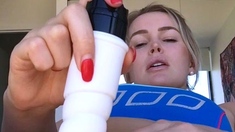 Girls Out West Amateur double toy masturbation