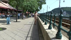 Small titted brunette Sharron with glasses masturbates