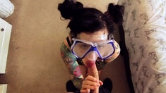Molly Darling - Scuba Mask Fetish Blowjob