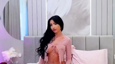 Hot Ass Brunette Vibrator Close Up Masturbation