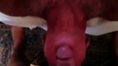 Big-Cock Blowjob for Silver-Haired Daddy
