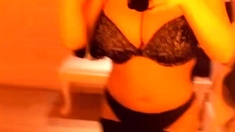 Hot Brunette Big Boobs Toying Pink Pussy