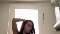 Theestefania Striptease And Booty Shake With Mirror Play