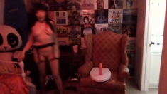 Asian japanese plays with anal toys