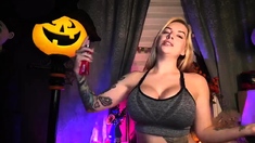 Amateur blond girl with big boobs getting fucked