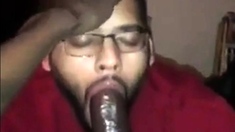 Big Black Cock Blowjob By Amateur Dick Gobbler