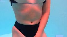 Public Pool Orgasm: Teen Babe's Solo Webcam Show