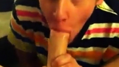 Giving NOT His bro a Blowjob and Swallowing