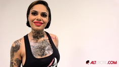 Interview with busty tattooed cutie Genevieve Sinn