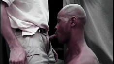 Hot black man gets his butt hole drilled hard by a horny white cowboy